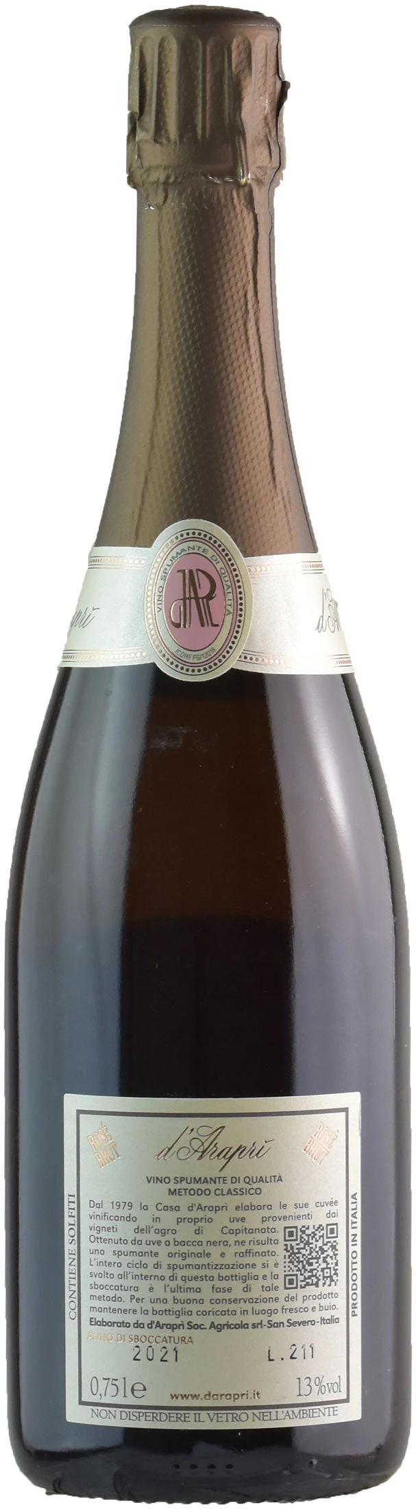 D'Arapri Metodo Classico Rosè Brut