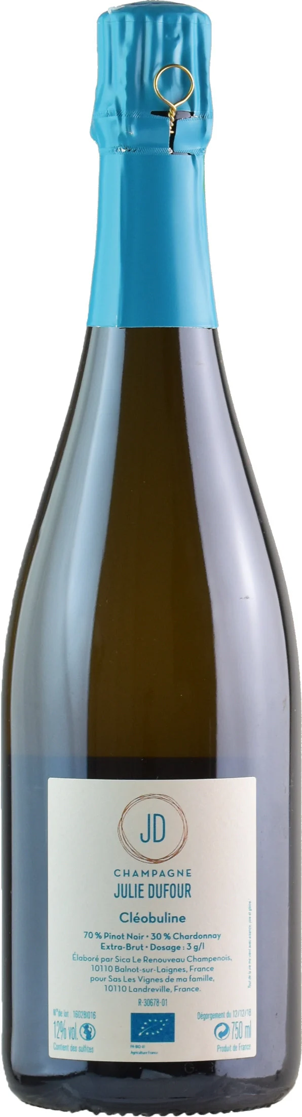Julie Dufour Champagne Extra Brut Cuvee Cleobuline