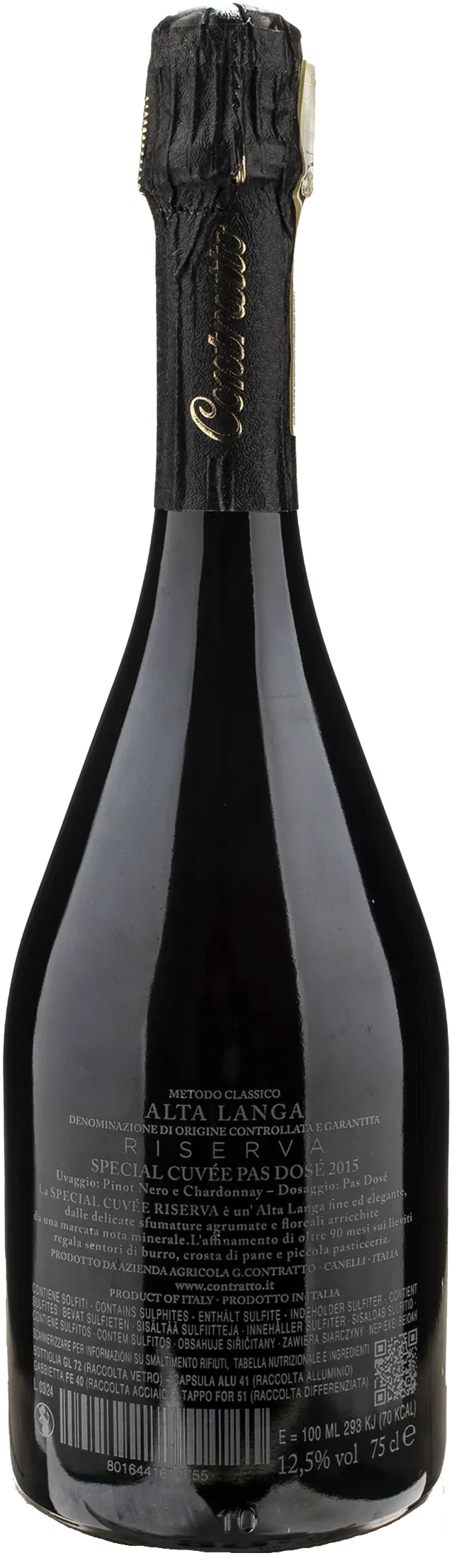 Contratto Alta Langa Riserva Special Cuvee Pas Dose 2015