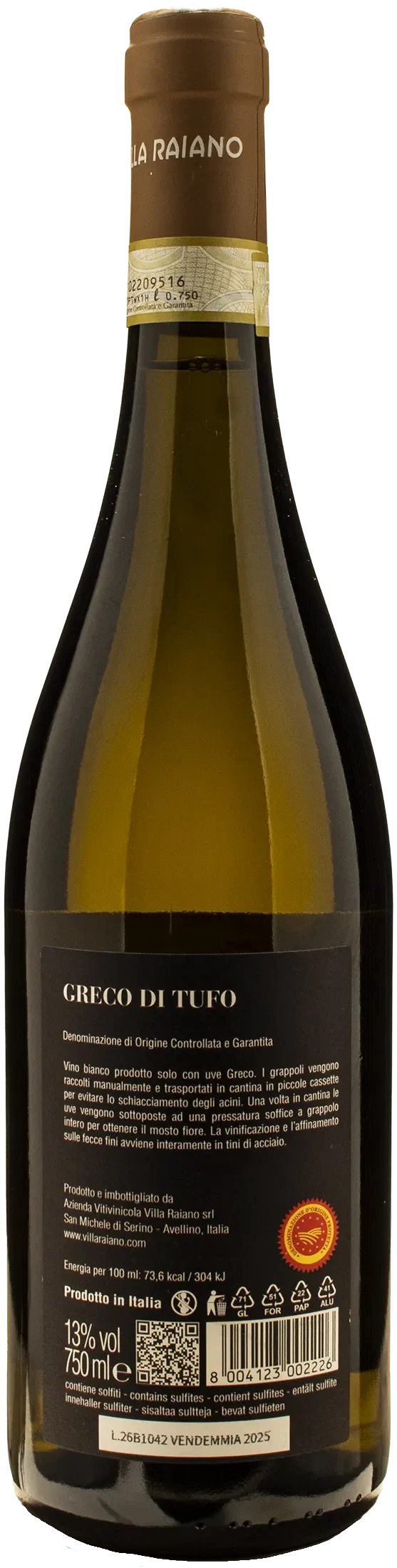 Villa Raiano Greco di Tufo 2025