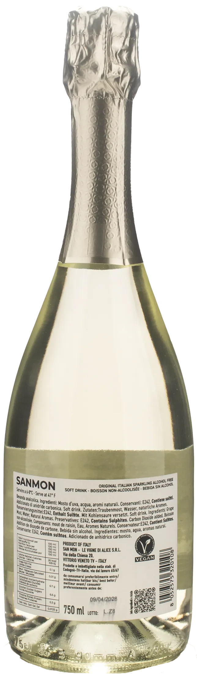 Le Vigne di Alice San Mon Spumante Zero Alcol