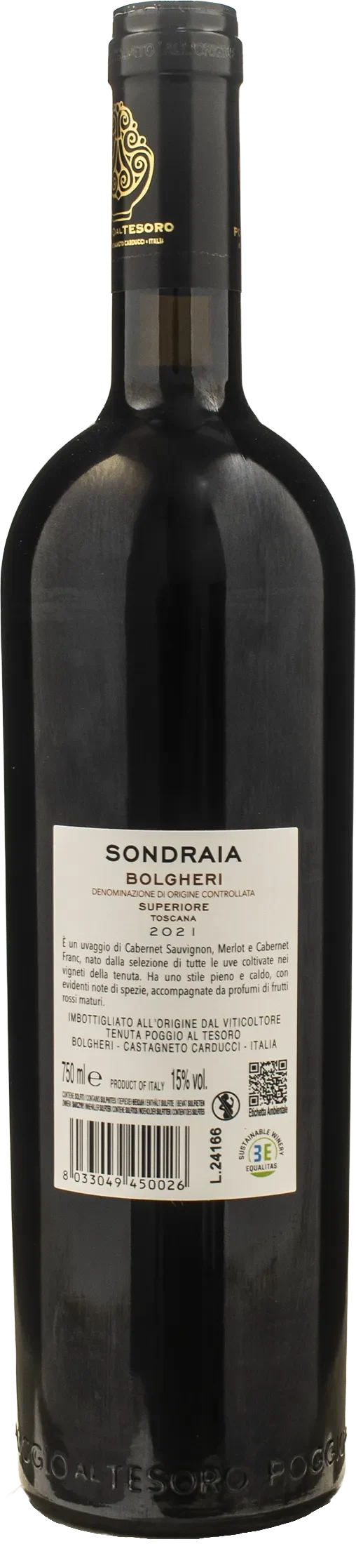 Poggio al Tesoro Bolgheri Superiore Sondraia 2021