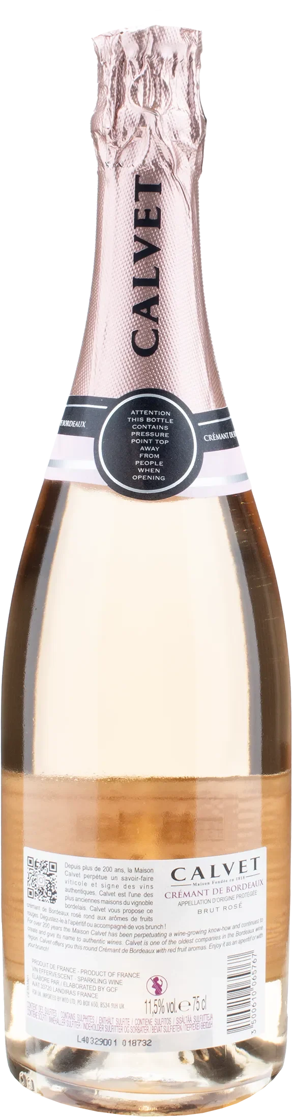 Calvet Cremant de Bordeaux Brut Rosè 2021