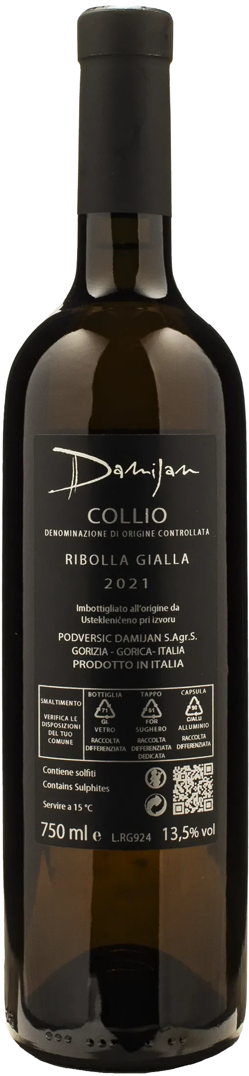 Damijan Podversic Ribolla Gialla 2021