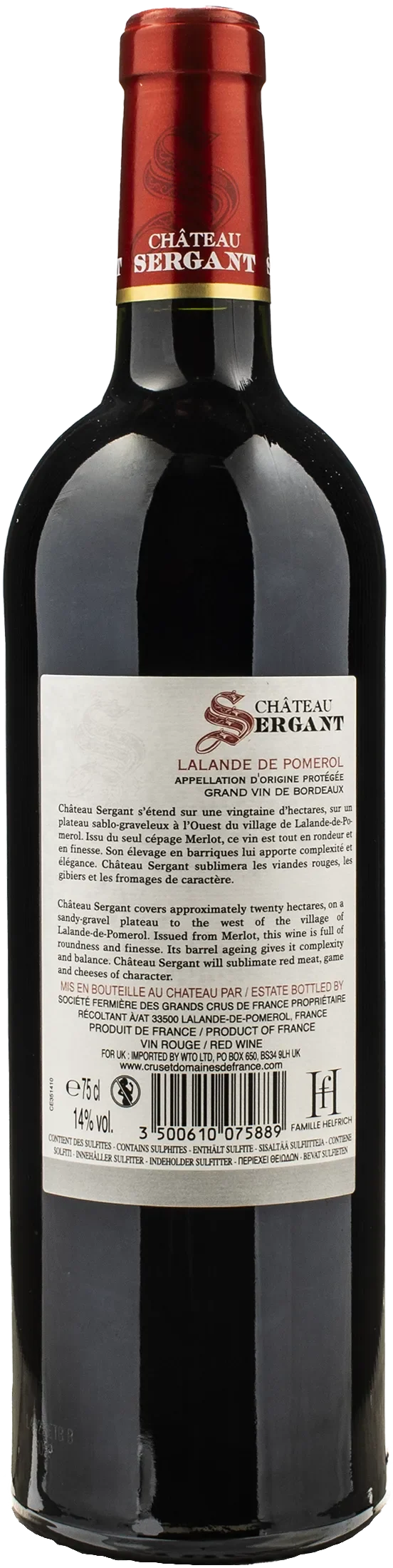 Chateau Sergant Lalande Pomerol 2022