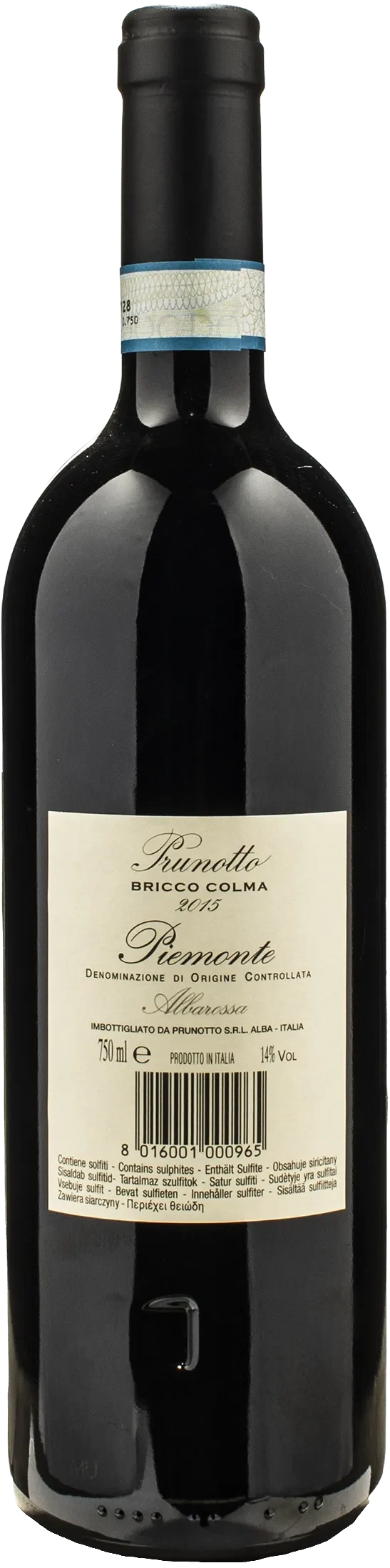Prunotto Piemonte Albarossa Bricco Colma 2015