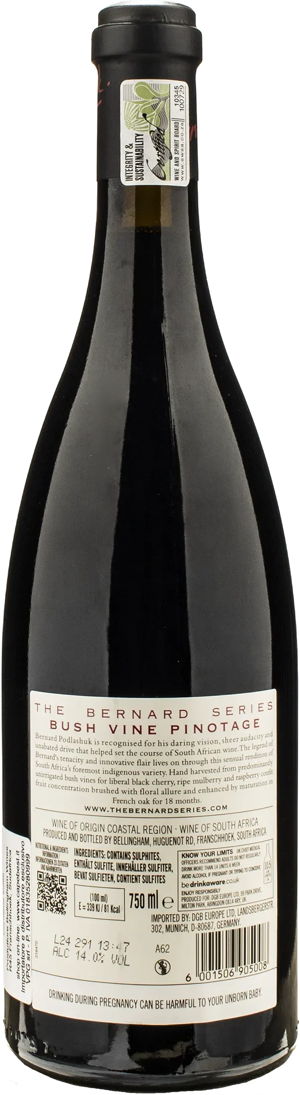 Bellingham The Bernard Series Bush Vine Pinotage Limited Release 2022