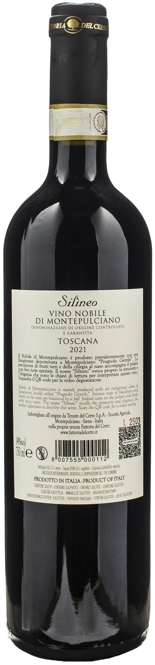 Fattoria del Cerro Nobile di Montepulciano Silineo 2021