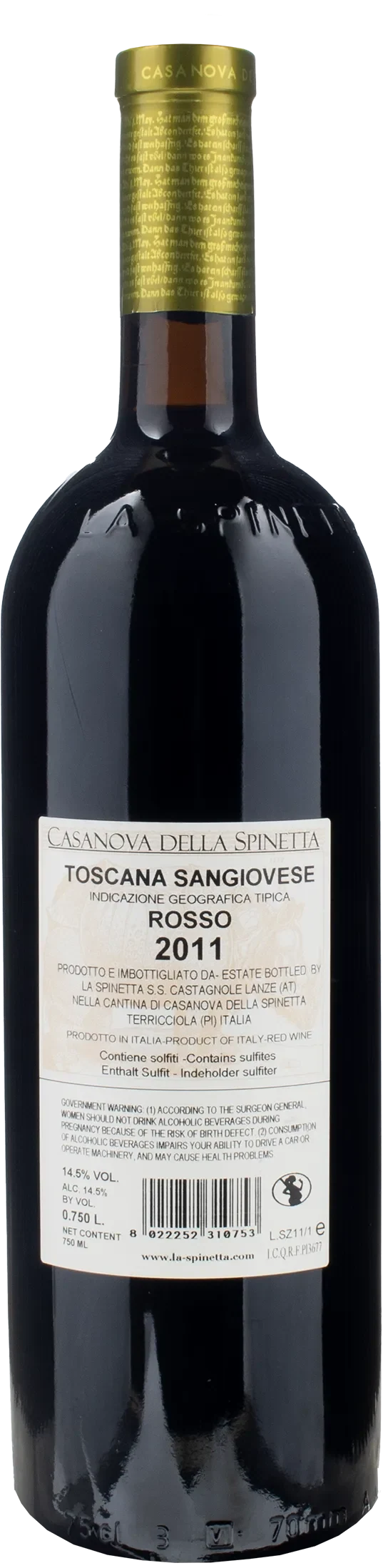 Casanova della Spinetta Toscana Sangiovese Rosso Sezzana 2011
