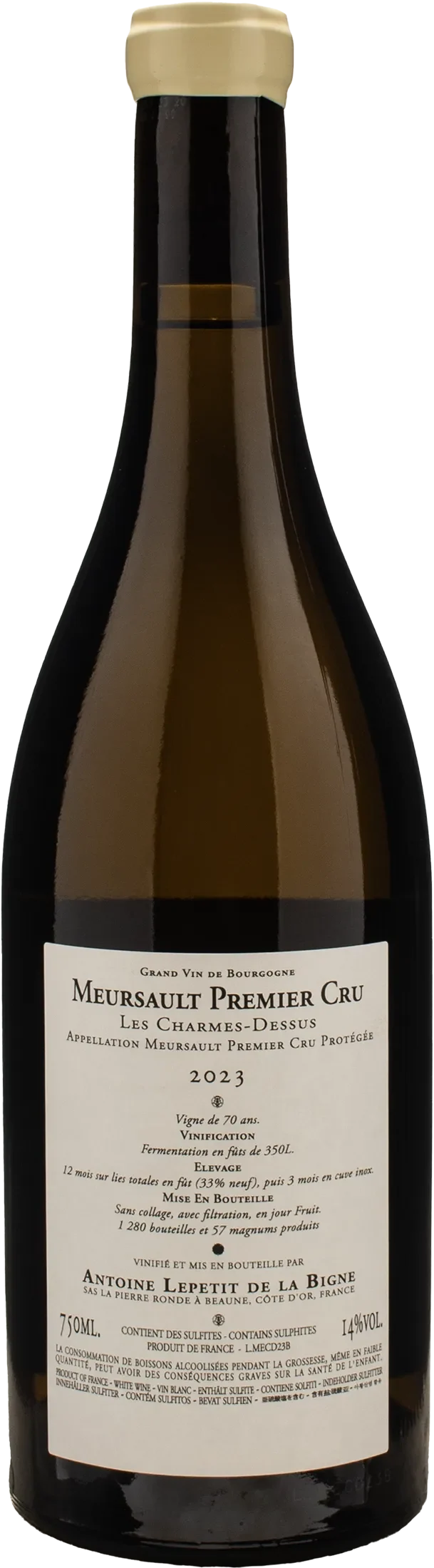 La Pierre Ronde Meursault 1er Cru Les Charmes Dessus 2023