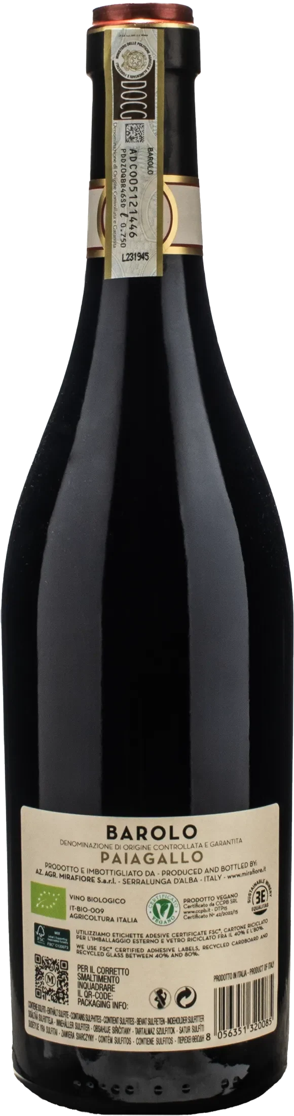 Mirafiore Barolo Paiagallo 2020