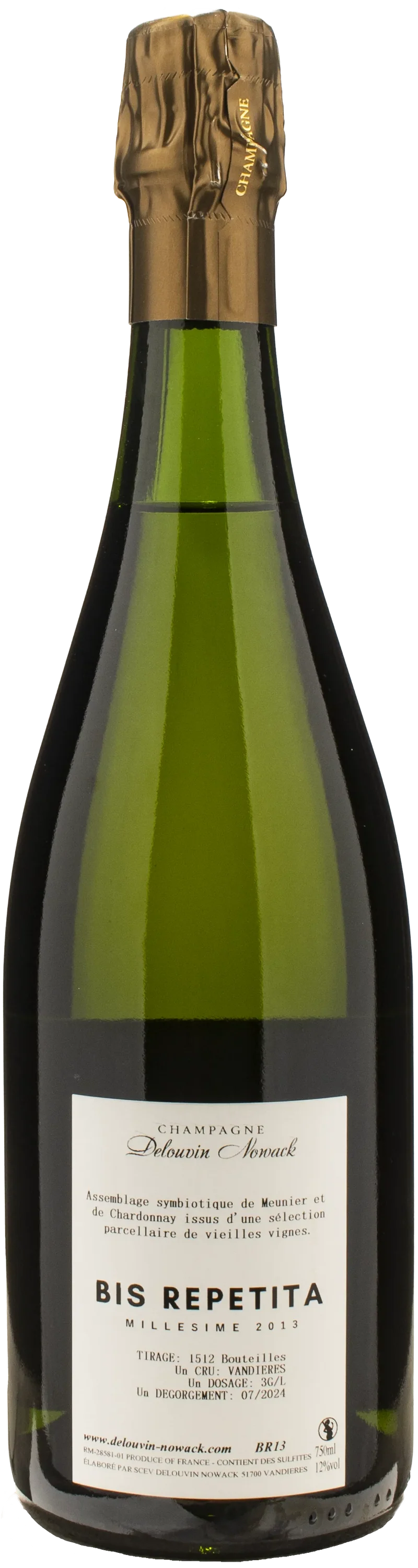 Delouvin Nowack Champagne Bis Repetita Extra Brut Millesime 2013
