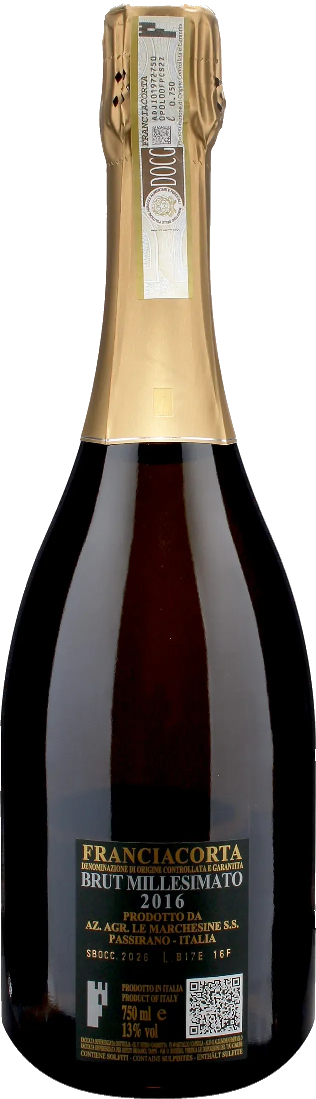 Le Marchesine Franciacorta Secolo Novo Brut 2016