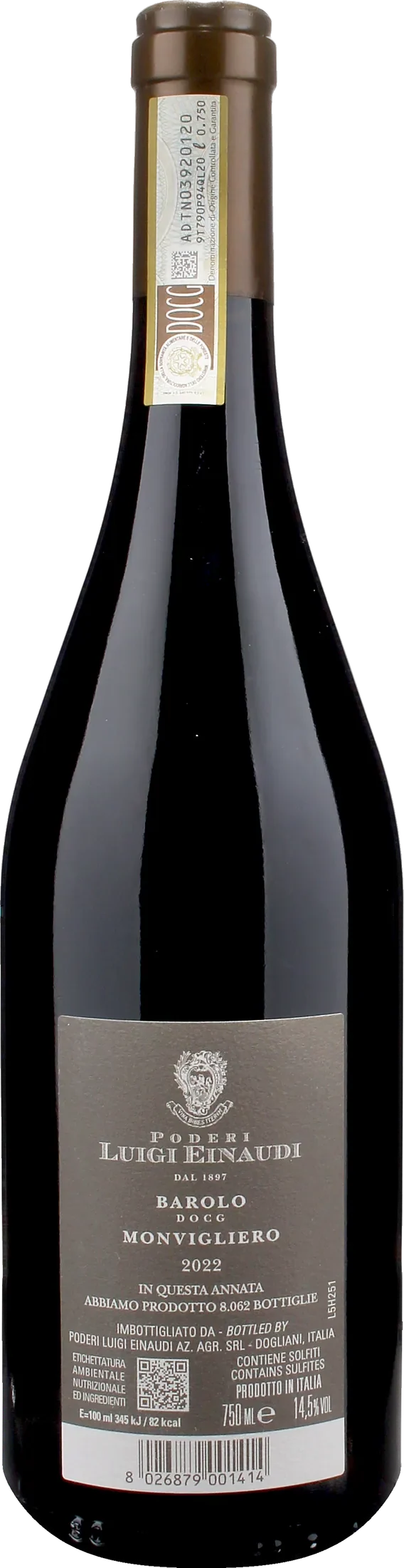 Luigi Einaudi Barolo Monvigliero 2022