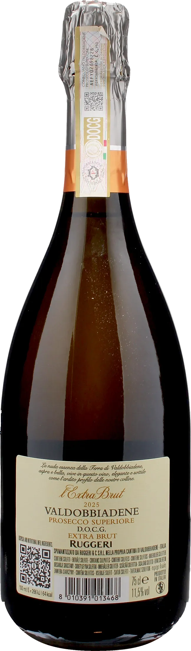 Ruggeri Valdobbiadene Prosecco Superiore L'Extra Brut 2025