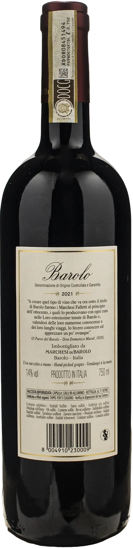 Marchesi di Barolo Barolo della Tradizione 2021