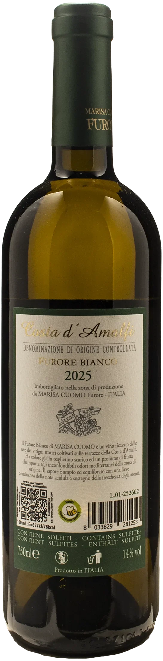 Marisa Cuomo Costa d'Amalfi Furore Bianco 2025