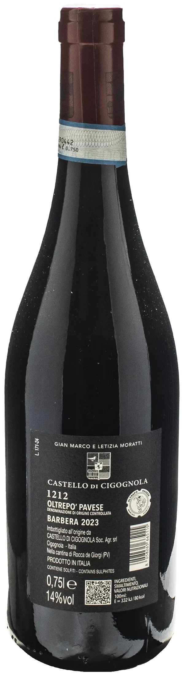 Castello di Cigognola Barbera Dodicidodici 2023