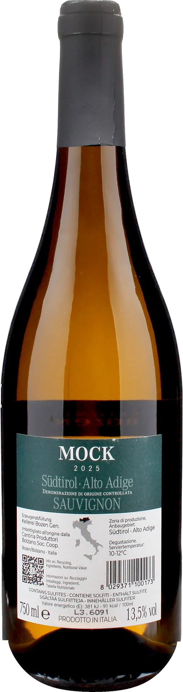 Kellerei Bozen Mock Sauvignon 2025