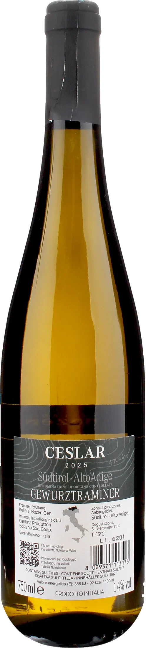 Kellerei Bozen Ceslar Gewurztraminer 2025