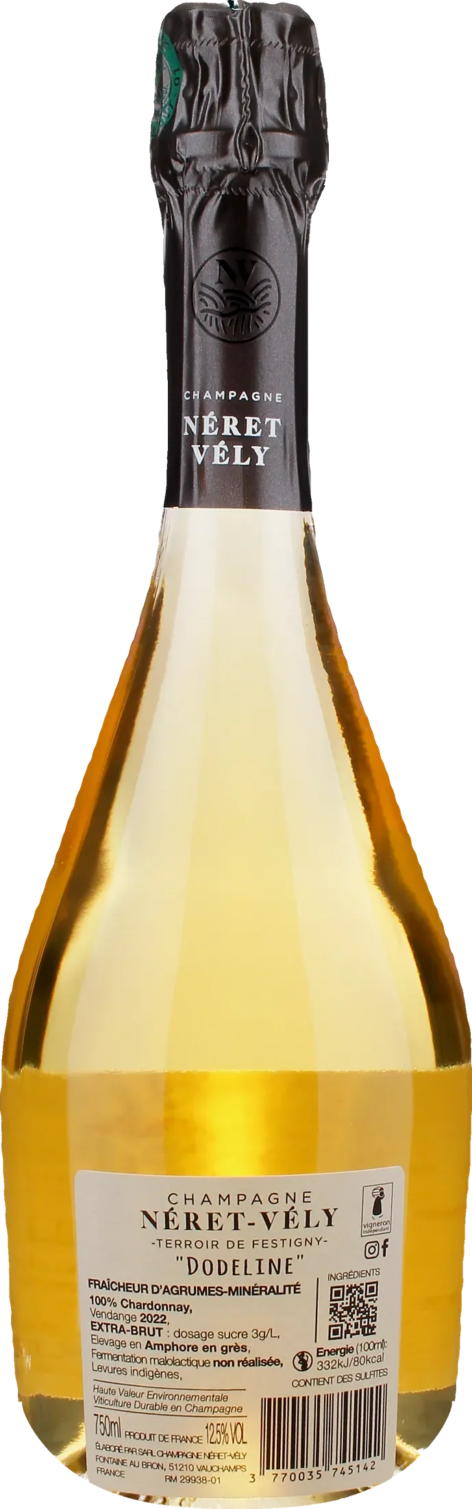 Neret Vely Champagne Blanc de Blancs Dodeline Extra Brut