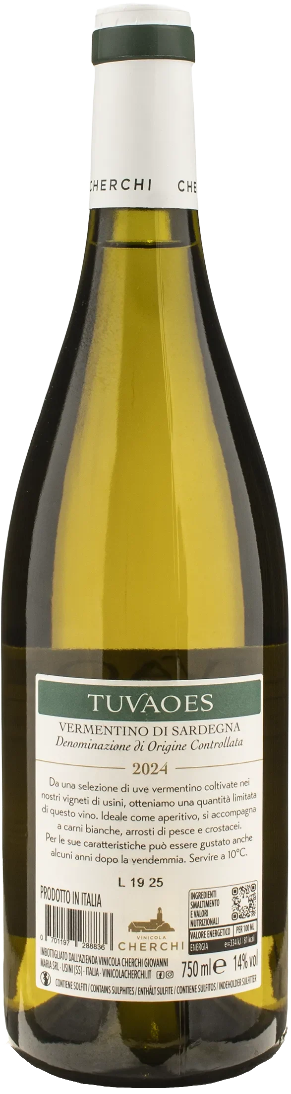 Cherchi Tuvaoes Vermentino di Sardegna 2024