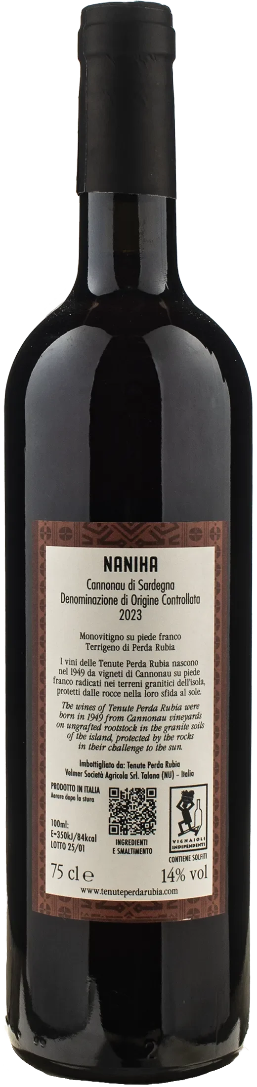 Tenute Perda Rubia Cannonau di Sardegna Naniha 2023