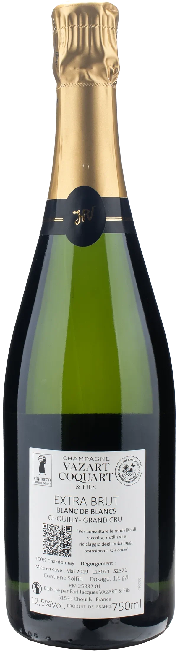Vazart Coquart Champagne Grand Cru Blanc de Blancs Extra Brut