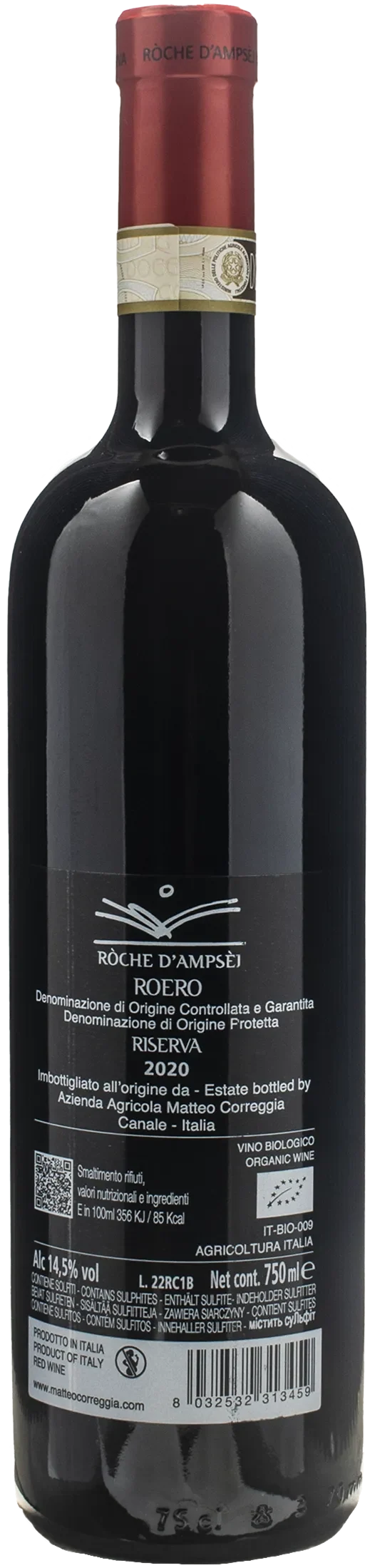 Matteo Correggia Roero Roche d'Ampsej Riserva 2020
