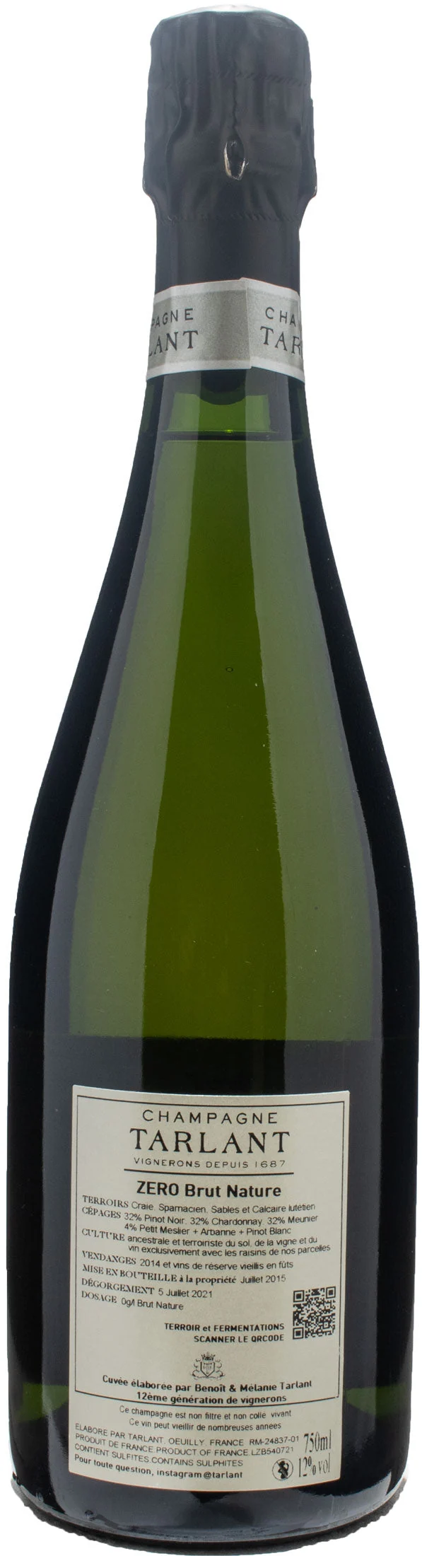 Tarlant Champagne Zero Brut Nature