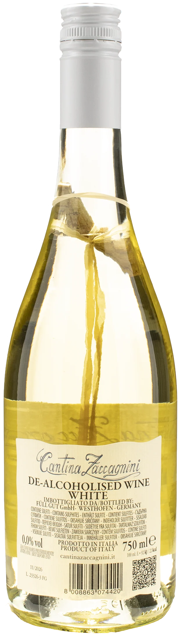 Zaccagnini Tralcetto Bianco Zero Alcol