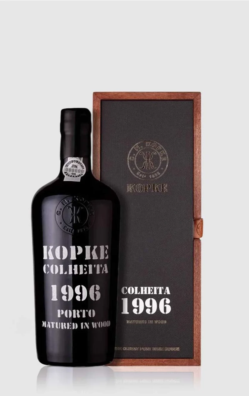 Kopke Colheita port i flot gaveæske 1996