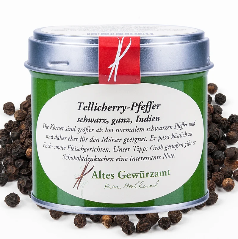 schwarzer Tellicherry Pfeffer