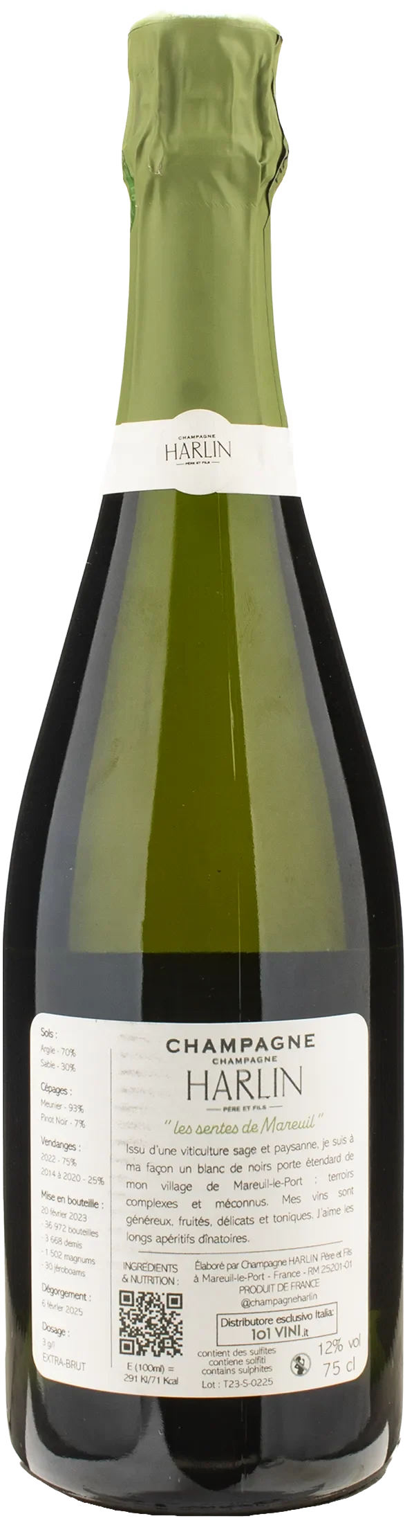 Harlin Champagne Les Sentes de Mareuil Blanc de Noirs Extra Brut