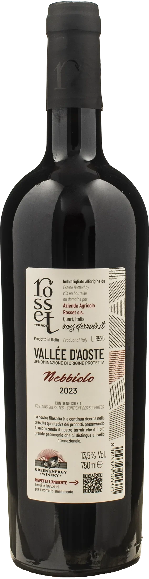 Rosset Terroir Valle d'Aosta Nebbiolo 2023