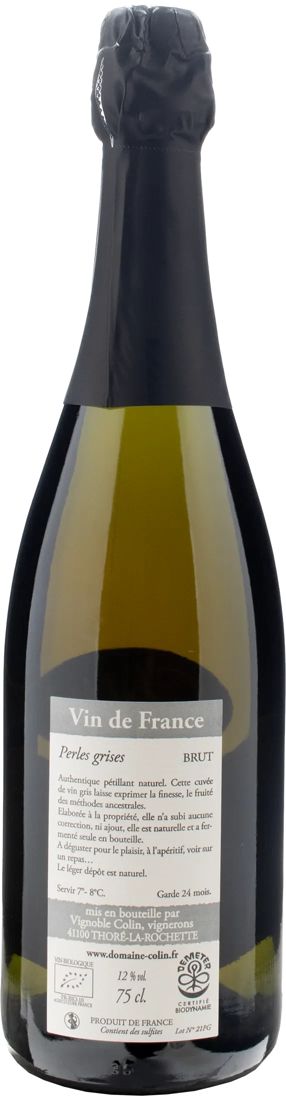 Patrice Colin Petillant Perles Grises Brut