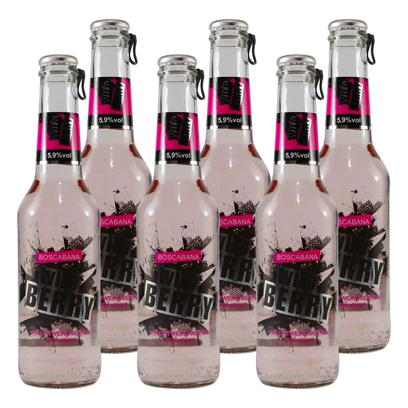 Boscabana Wild Berry Fruchtweincocktail (12 x 0,275L)
