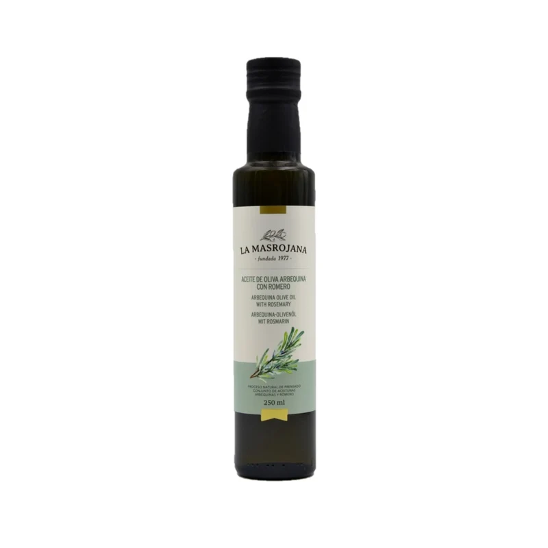 La Masrojana Arbequina-Olivenöl mit Rosmarin 0,25l***MHD 12.2025***