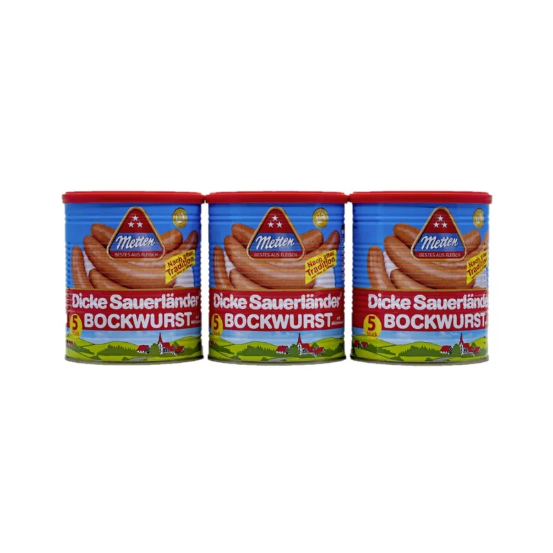 3 x 400g Metten Dicke Sauerländer Bockwurst 1,2kg