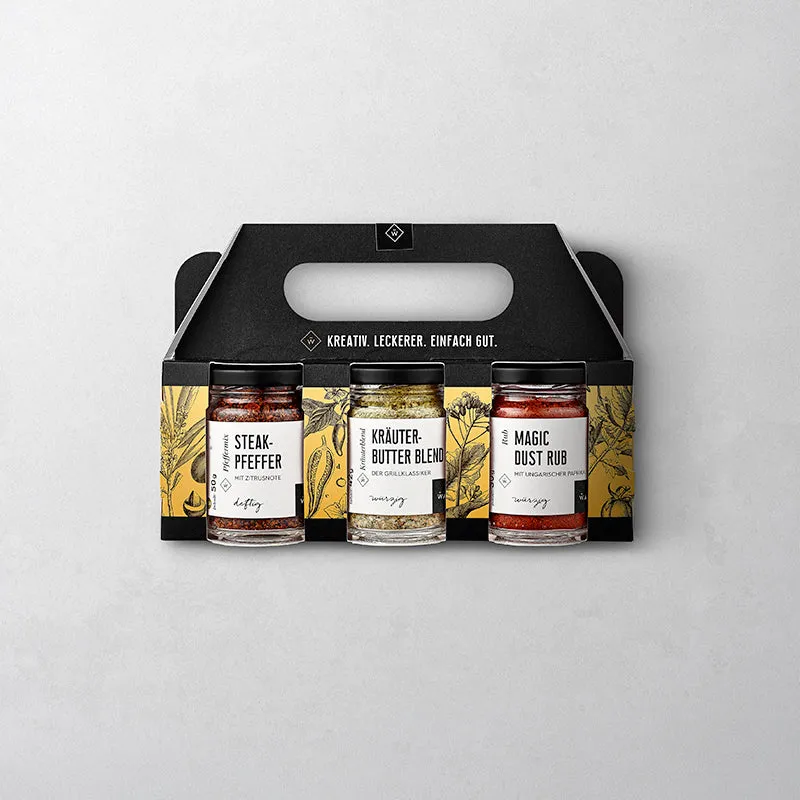 Kräuter-Set - mit Steak Pfeffer, Kräuterbutter Blend & Magic Dust Rub