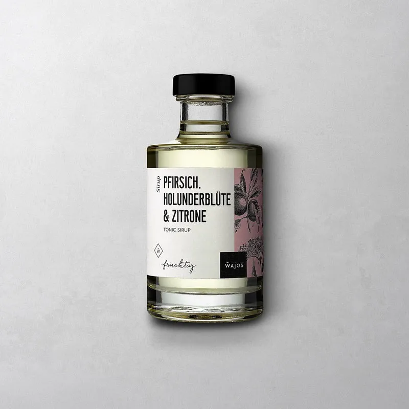Pfirsich, Holunderblüte & Zitrone - Tonic Sirup