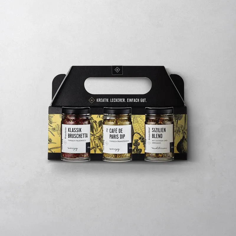 Kräuter-Set - mit Klassik Bruschetta, Café de Paris Dip & Sizilien Blend