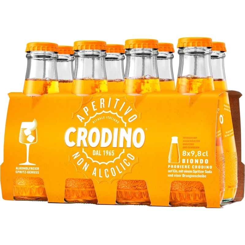 Crodino Biondo Aperitivo alkoholfrei 6x 0,098 Liter