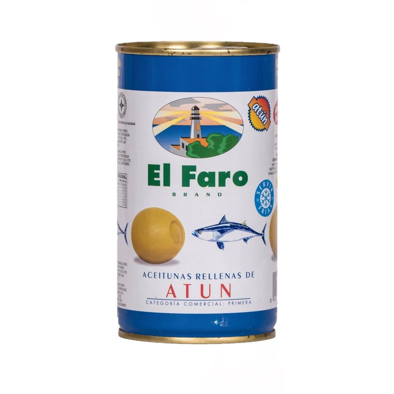 El Faro gefüllte grüne Oliven mit Thunfisch Rellenas de Atun 150g