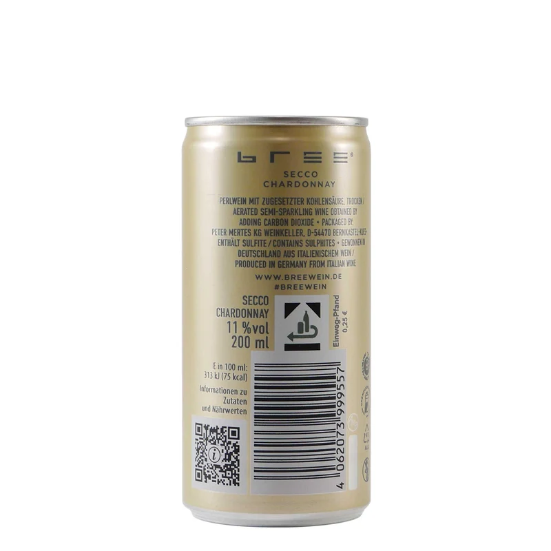 Bree Chardonnay Secco -trocken- (12 x 0,2L) EINWEG