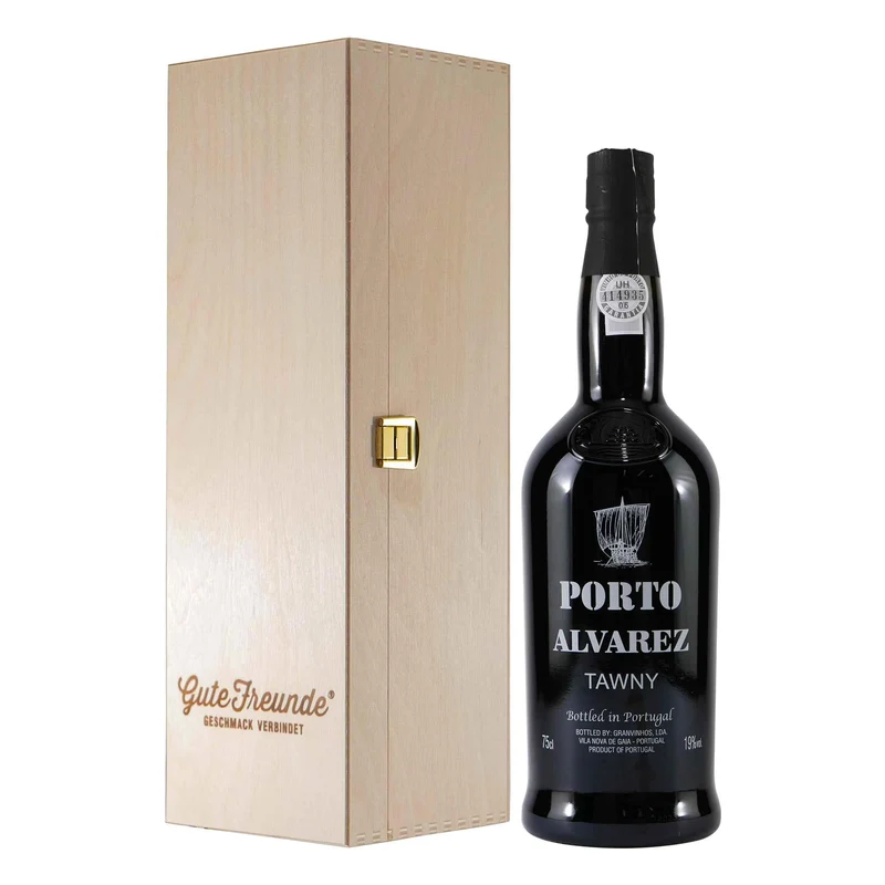 Alvarez Portwein -Tawny- mit Geschenk-Holzkiste