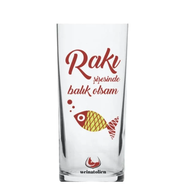 Rakı Şişesinde Kırmızı Balık-Rakı Glas