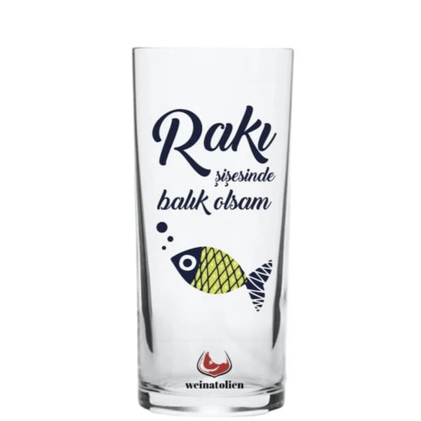 Rakı Şişesinde Sarı Balık-Rakı Glas