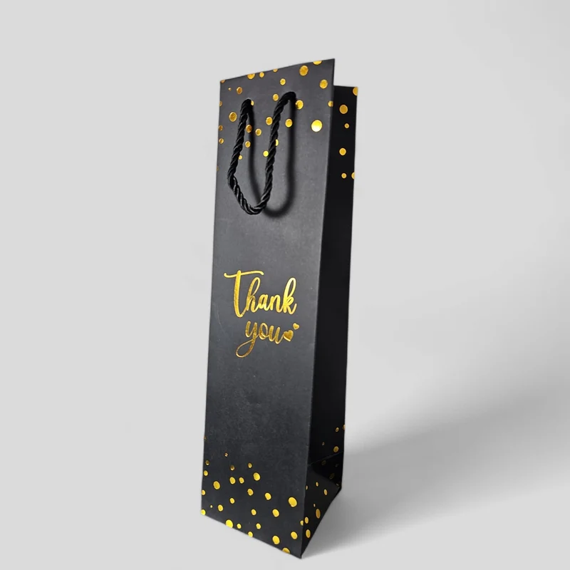 Flaschentasche Schwarz-Gold