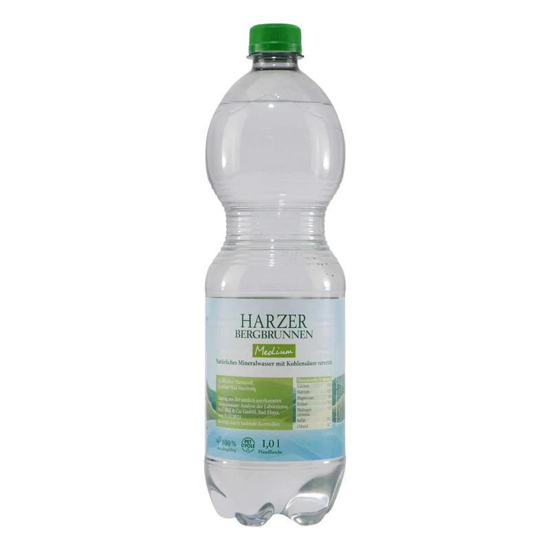 Harzer Bergbrunnen -Medium- (12 x 1,0L) EINWEG